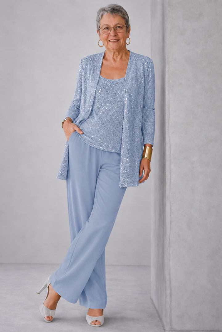Luna | Layered Three-Piece Pants Set