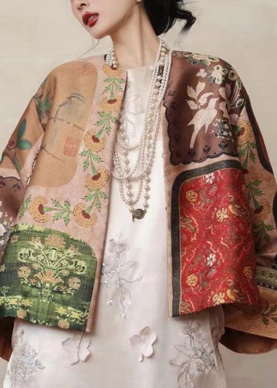 Clarice – Printed Coat with O-Neck