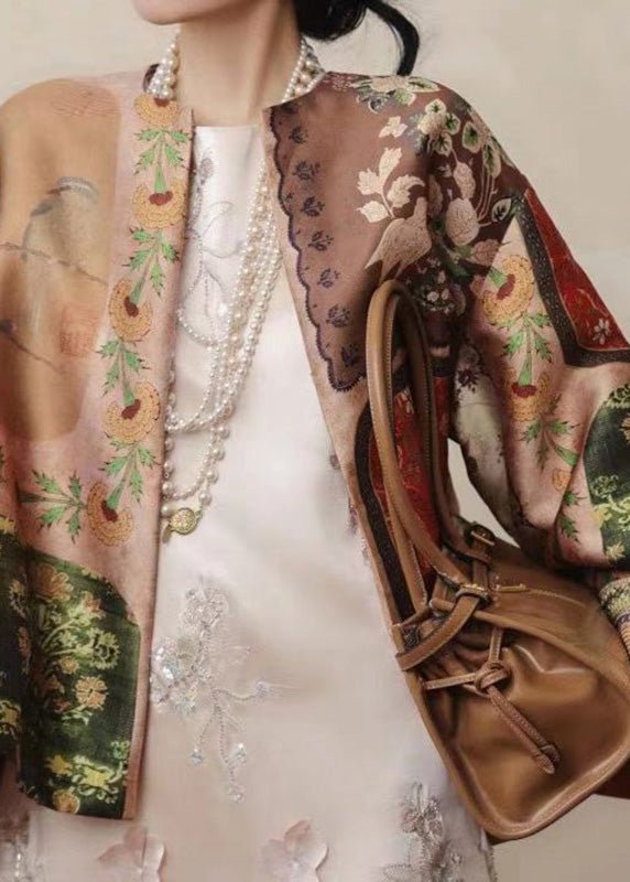 Clarice – Printed Coat with O-Neck