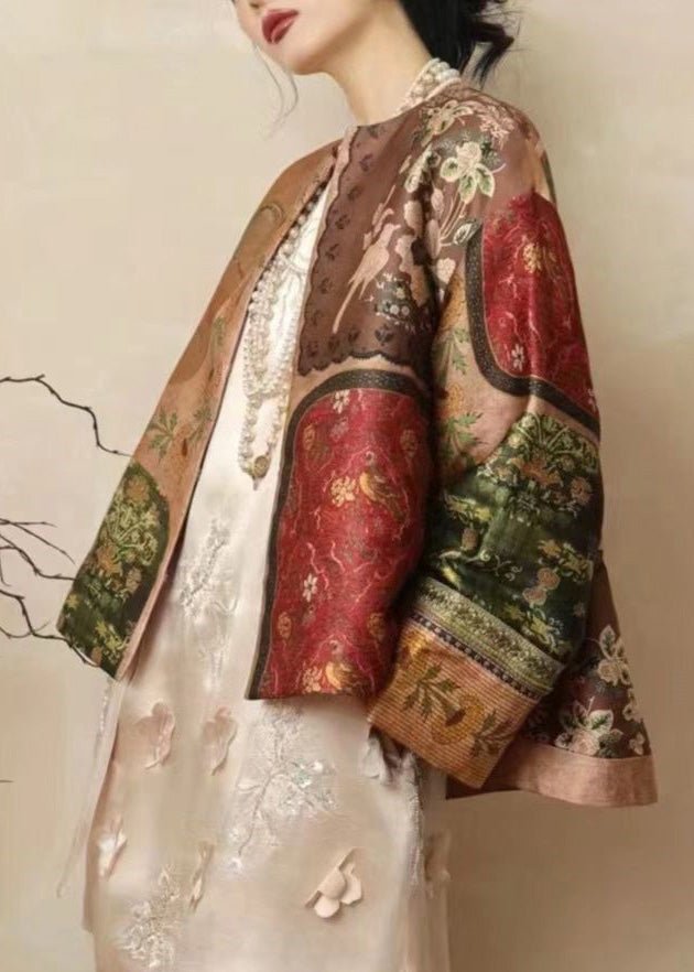 Clarice – Printed Coat with O-Neck