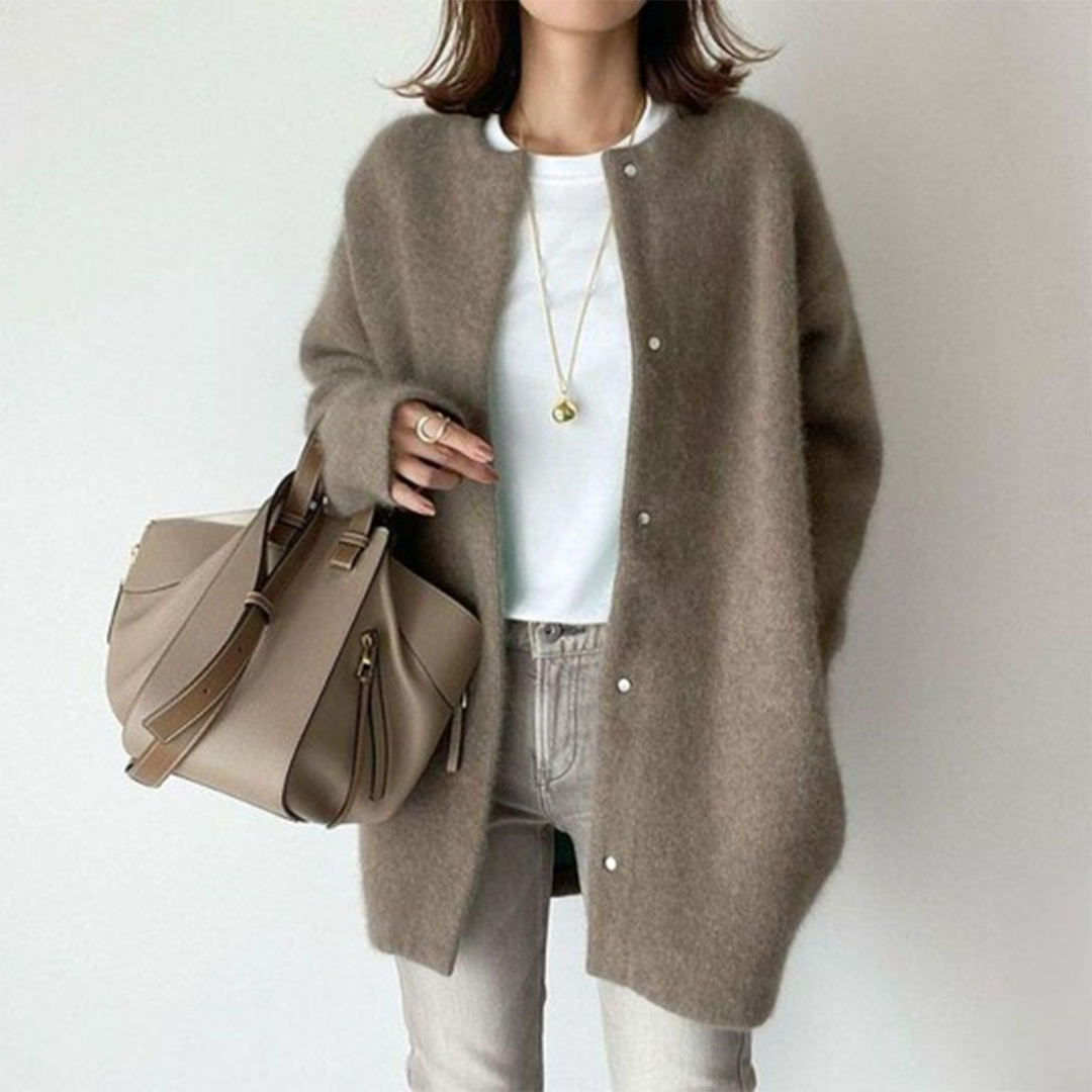 Noemi | Relaxed Long-Sleeve Knit Cardigan