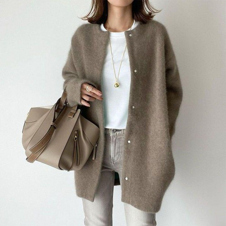 Noemi | Relaxed Long-Sleeve Knit Cardigan