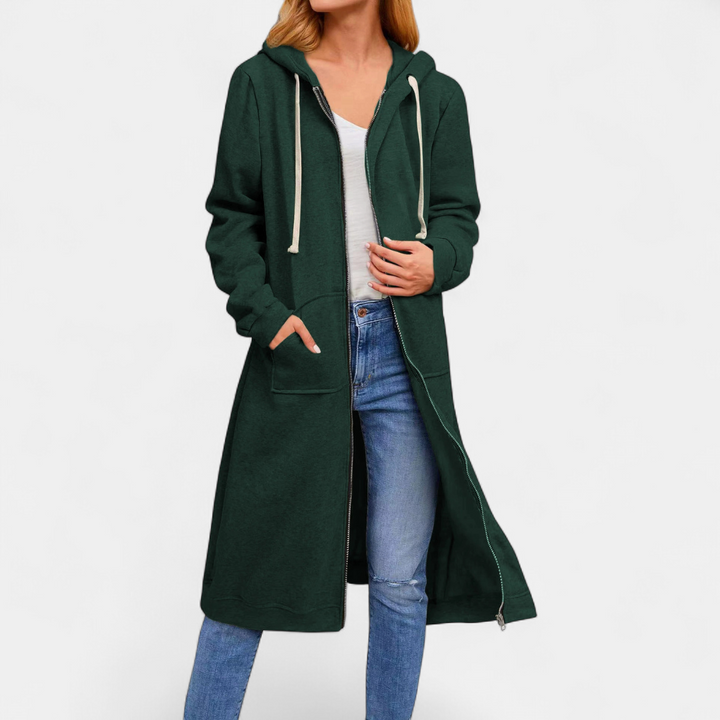 Carol – Relaxed Zip-Up Longline Cardigan