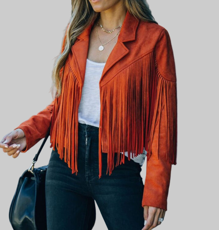 Tara | Fringe Cropped Jacket