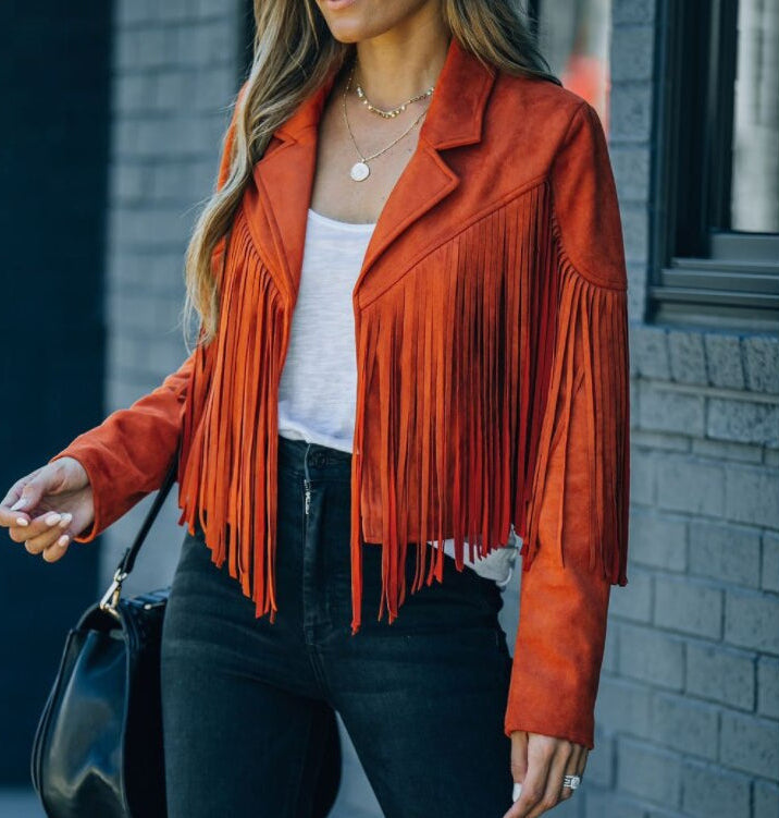 Tara | Fringe Cropped Jacket