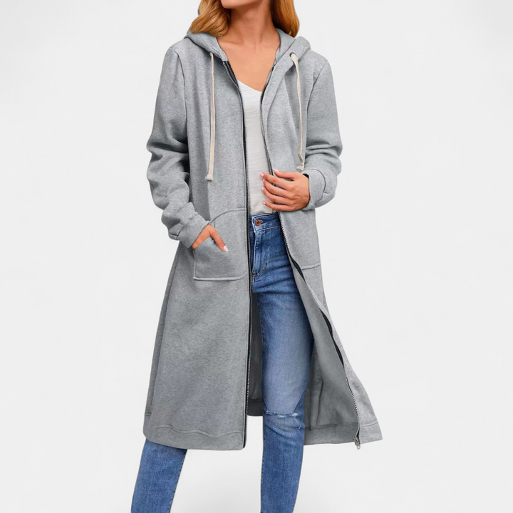 Carol – Relaxed Zip-Up Longline Cardigan
