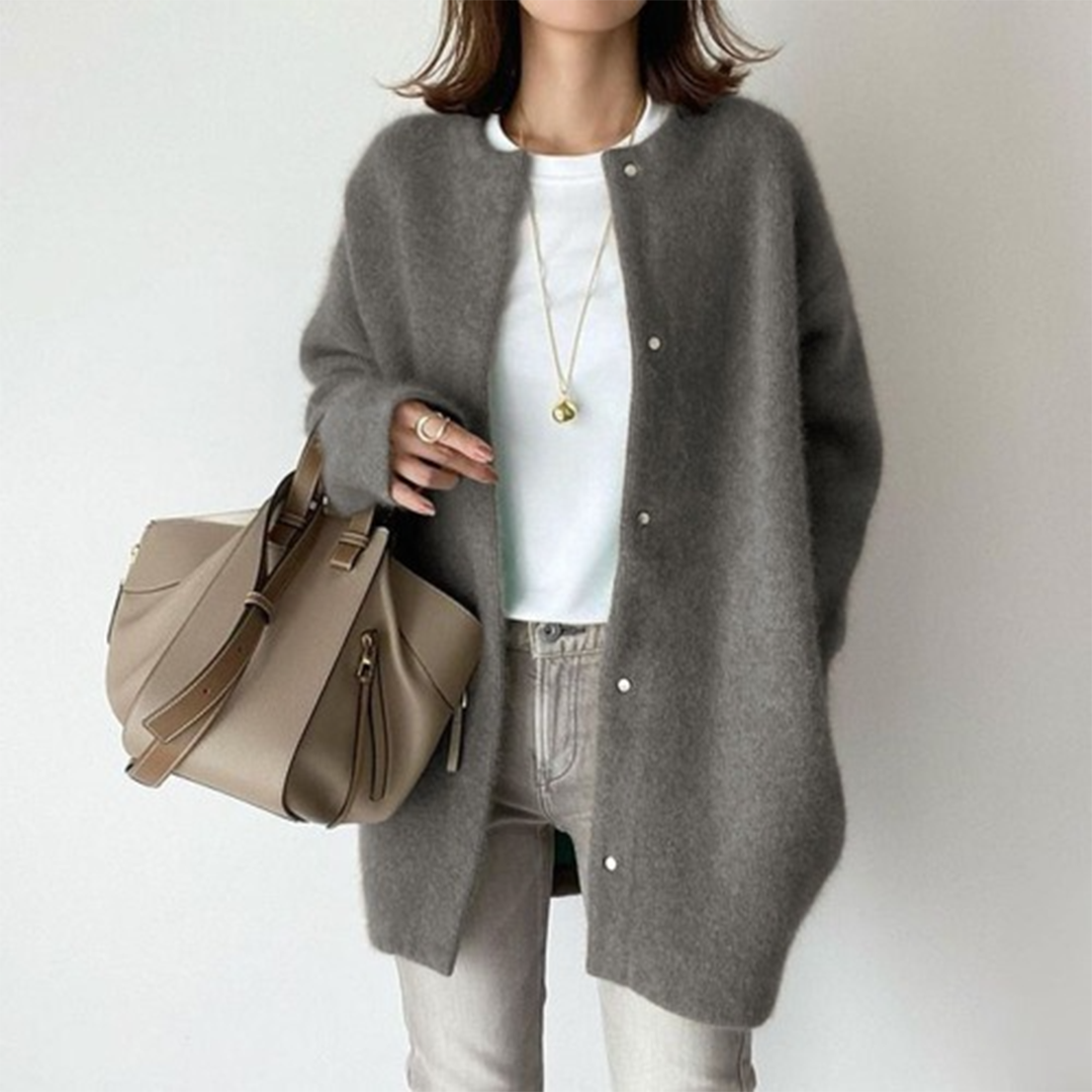 Noemi | Relaxed Long-Sleeve Knit Cardigan