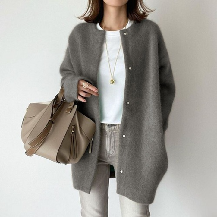 Noemi | Relaxed Long-Sleeve Knit Cardigan