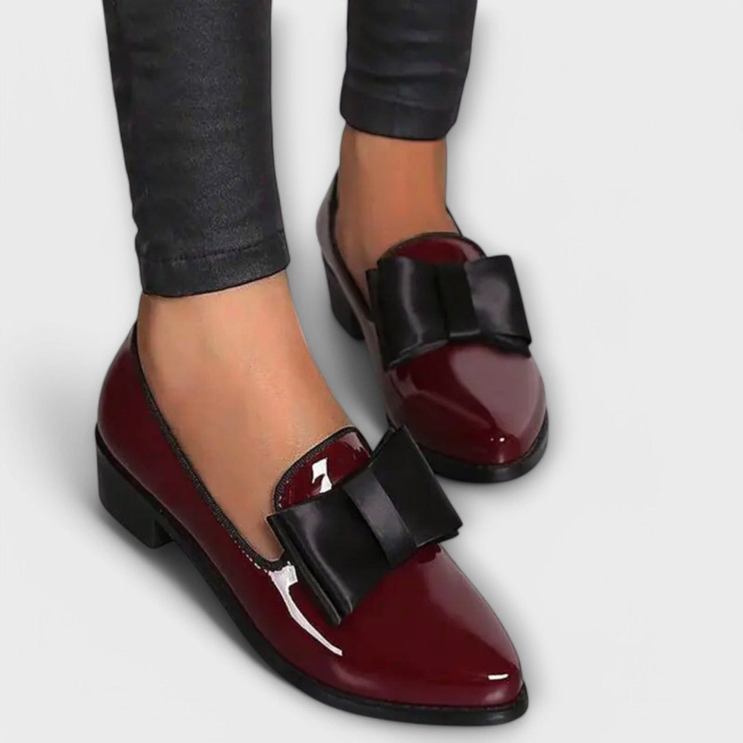 Sabrina | Patent Loafers with Bow Detail