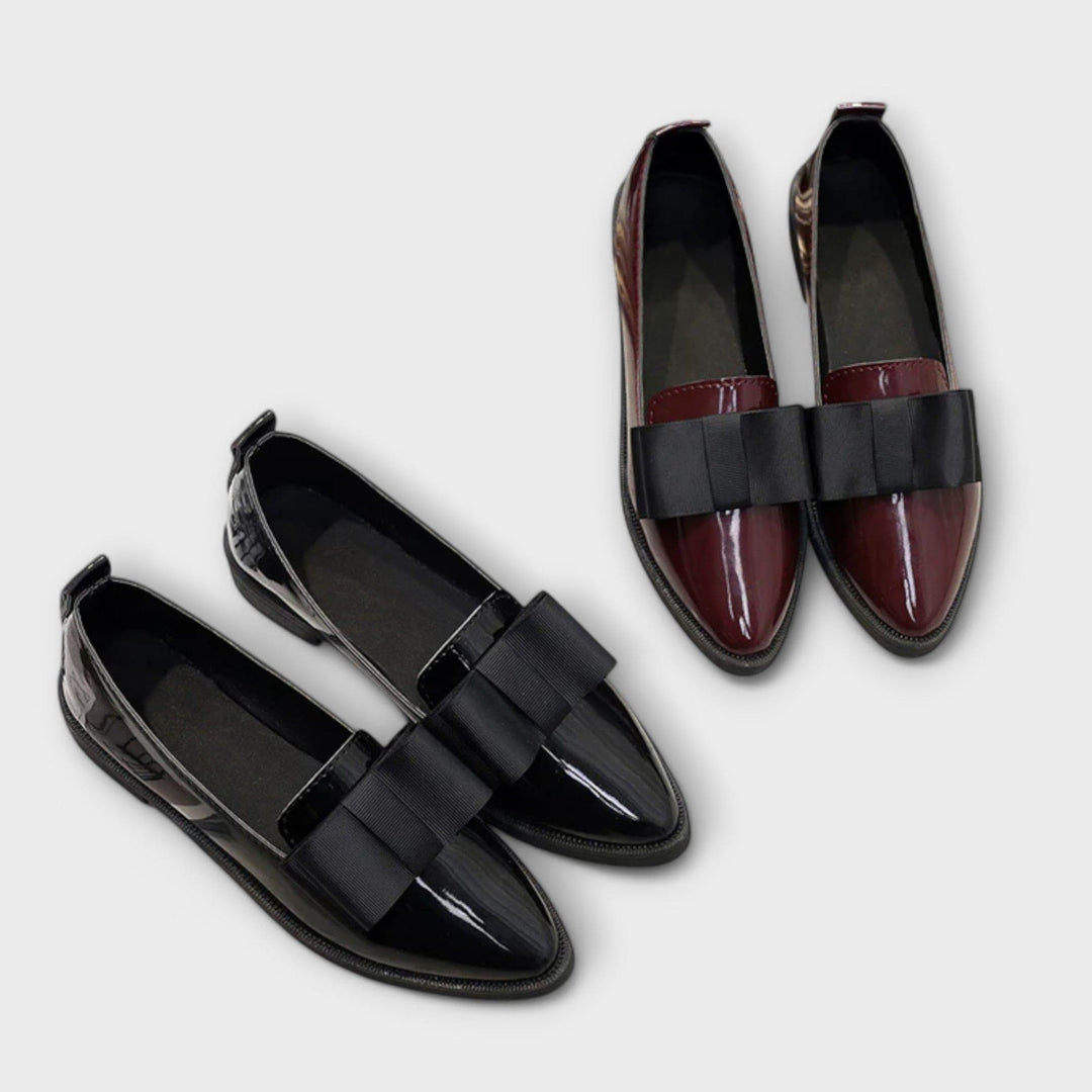 Sabrina | Patent Loafers with Bow Detail