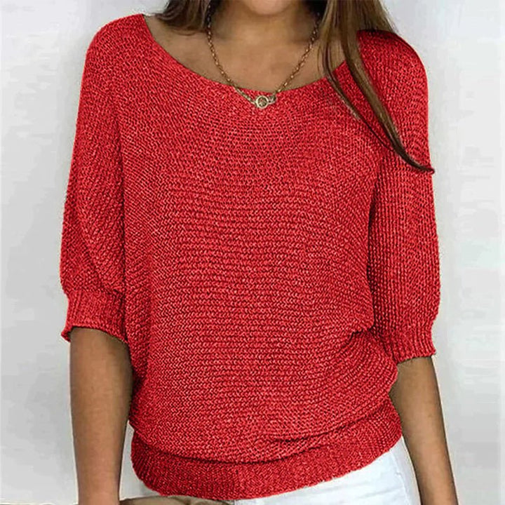 Korus Luxe – Ribbed Knit Pullover Top