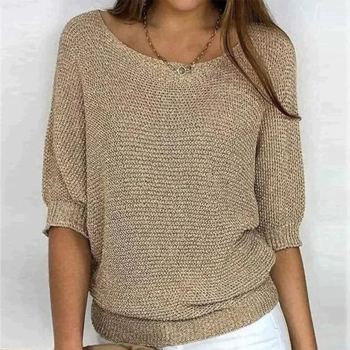 Korus Luxe – Ribbed Knit Pullover Top