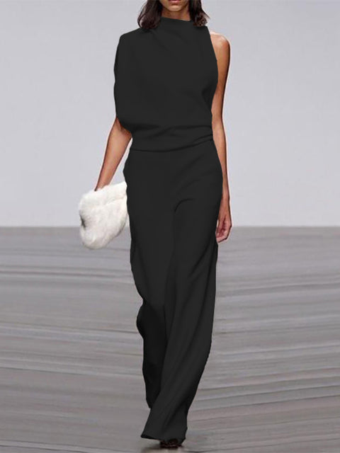 MARLENE | ASYMMETRIC WIDE-LEG JUMPSUIT