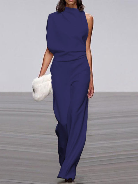 MARLENE | ASYMMETRIC WIDE-LEG JUMPSUIT