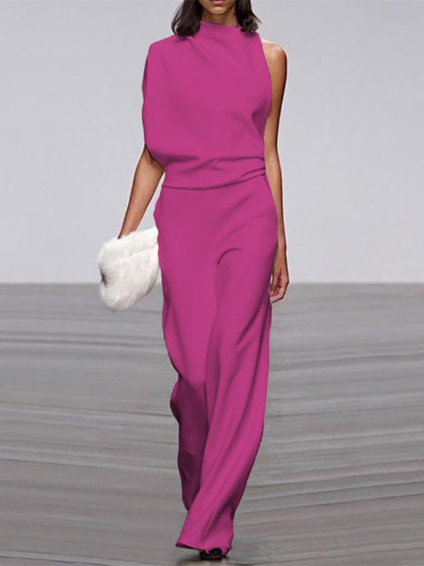 MARLENE | ASYMMETRIC WIDE-LEG JUMPSUIT