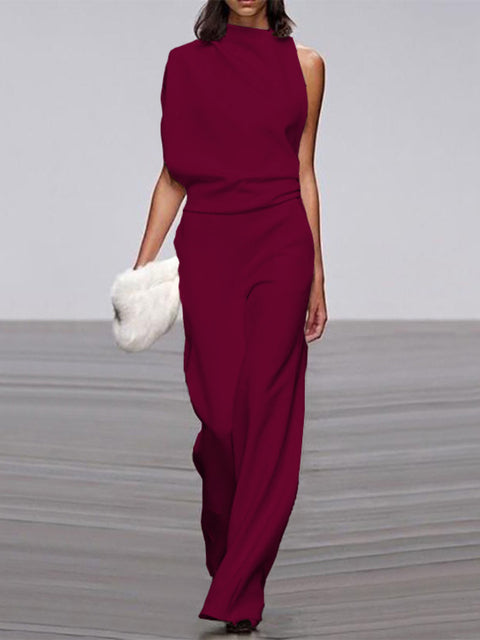 MARLENE | ASYMMETRIC WIDE-LEG JUMPSUIT