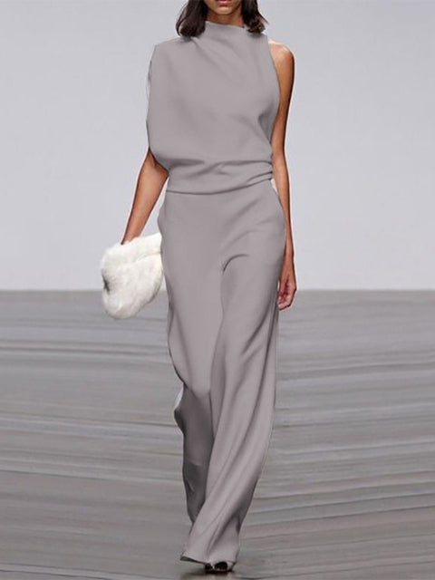 MARLENE | ASYMMETRIC WIDE-LEG JUMPSUIT