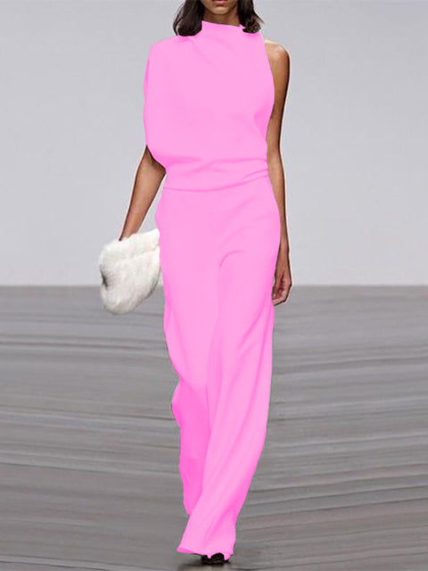 MARLENE | ASYMMETRIC WIDE-LEG JUMPSUIT