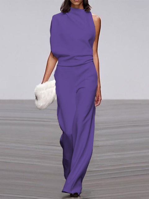 MARLENE | ASYMMETRIC WIDE-LEG JUMPSUIT