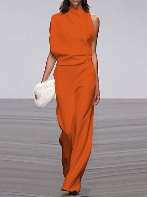 MARLENE | ASYMMETRIC WIDE-LEG JUMPSUIT