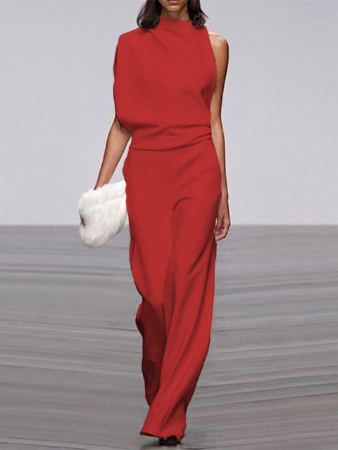MARLENE | ASYMMETRIC WIDE-LEG JUMPSUIT