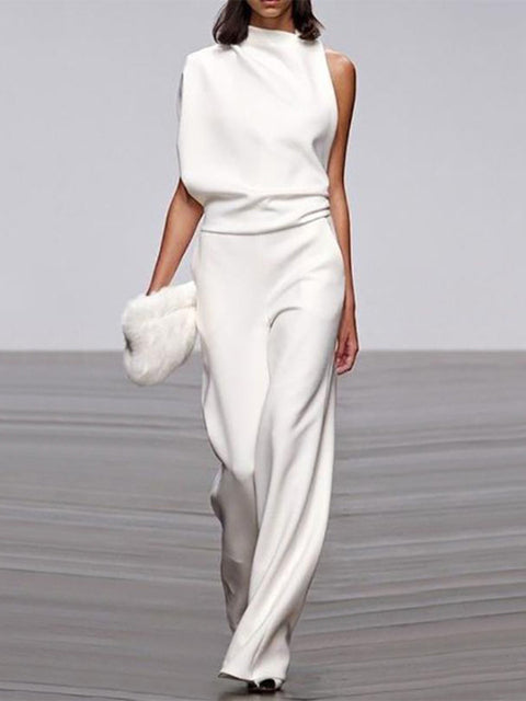 MARLENE | ASYMMETRIC WIDE-LEG JUMPSUIT