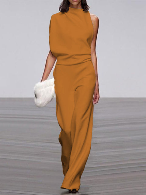 MARLENE | ASYMMETRIC WIDE-LEG JUMPSUIT