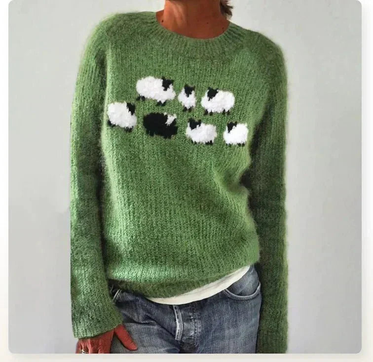 Liane – Luxe Knit Sweater with Nordic Print