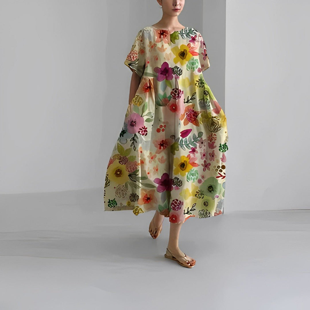 Celia – Printed Flowy Maxi Dress