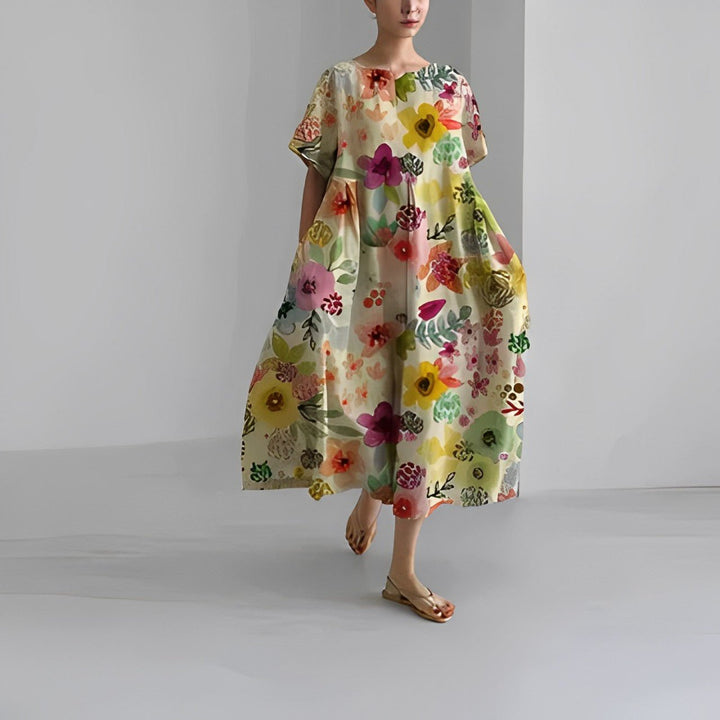 Celia – Printed Flowy Maxi Dress
