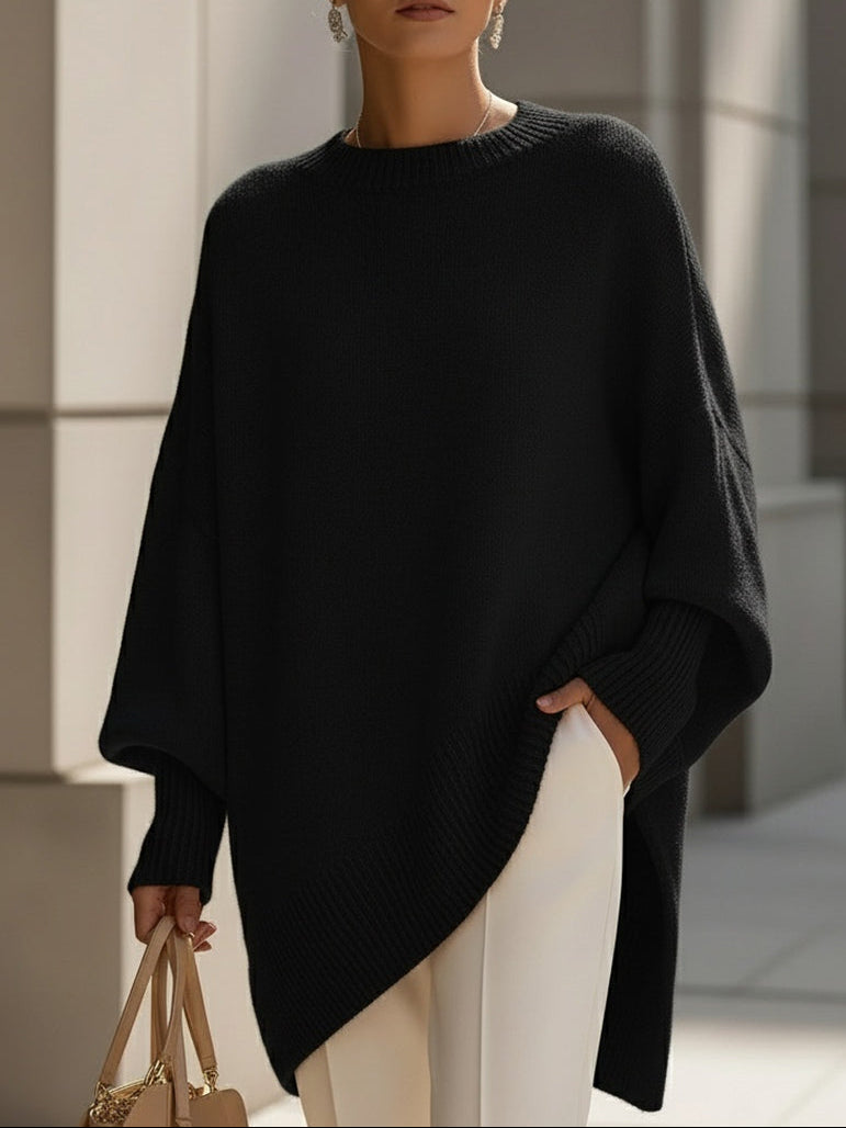 Isolde | Oversized Drape Knit Sweater