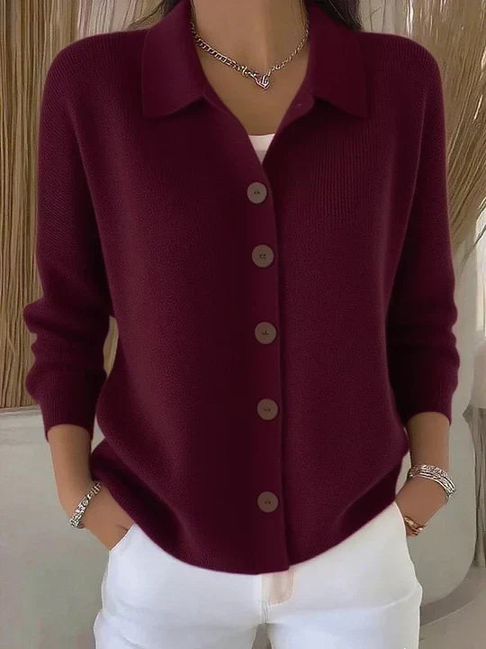 Fiona | Cardigan with Collar and Buttons