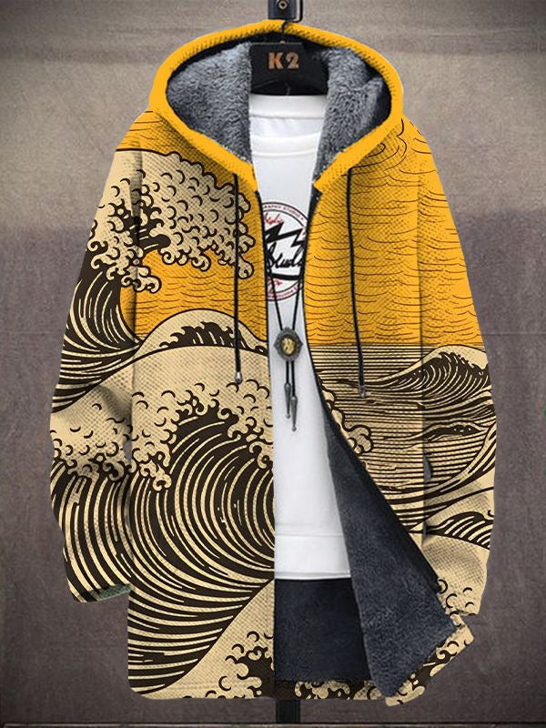 Margo | Hooded Artistic-Print Cardigan