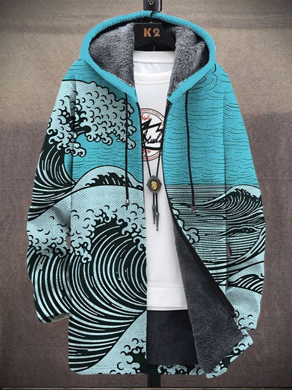 Margo | Hooded Artistic-Print Cardigan