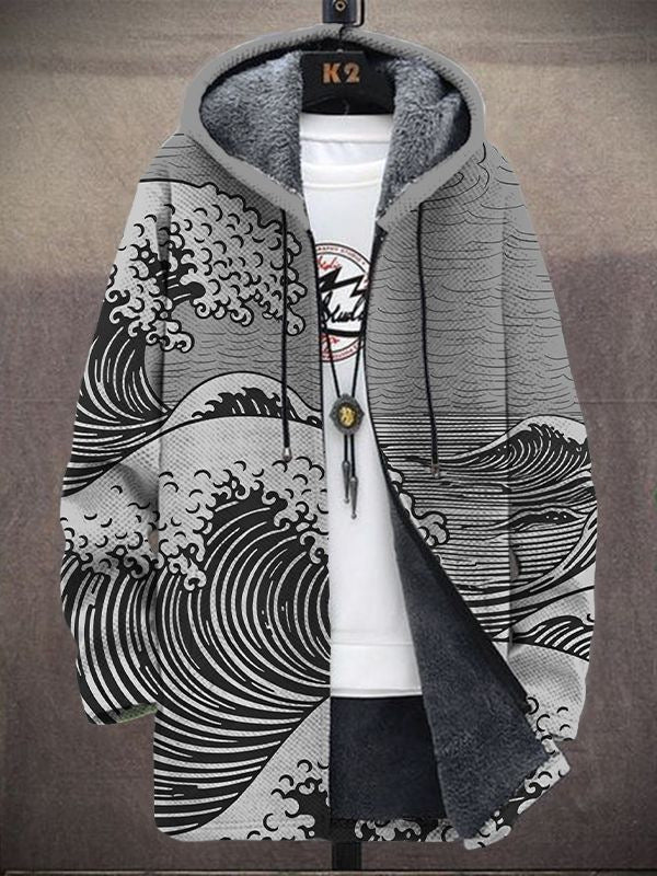 Margo | Hooded Artistic-Print Cardigan