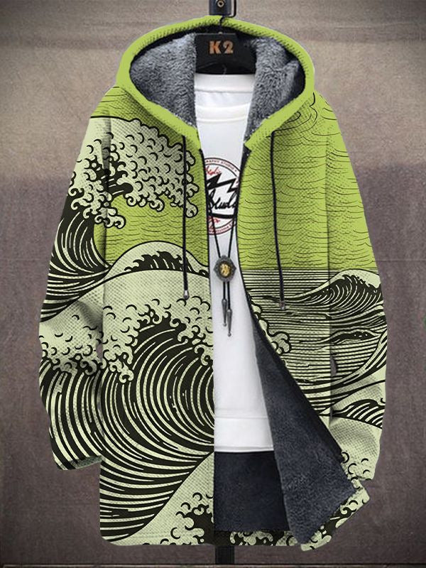 Margo | Hooded Artistic-Print Cardigan