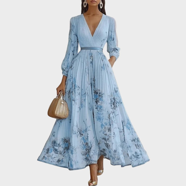 Rowella | V-Neck Floral Maxi Dress