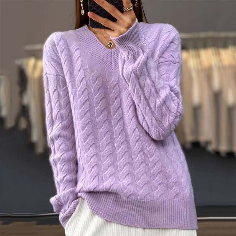 Quinn – Cable Knit Sweater Relaxed Fit
