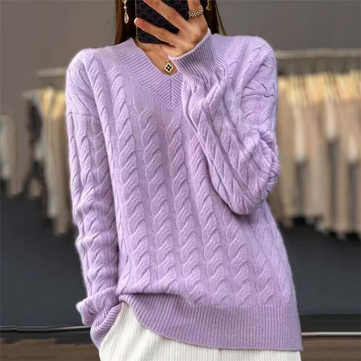 Quinn – Cable Knit Sweater Relaxed Fit