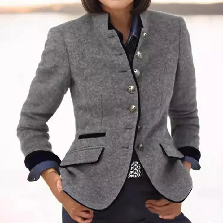 Zara | Wool Blazer with Contrast Trim