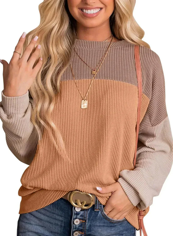Nimfa – Colorblock Knitted Pullover