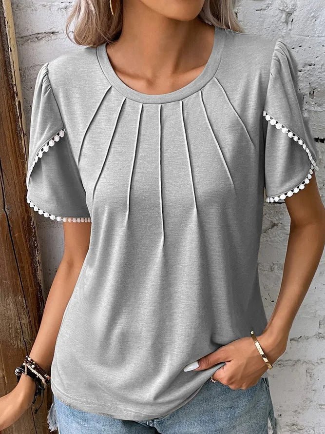 Letty – Relaxed Round-Neck Short-Sleeve Top