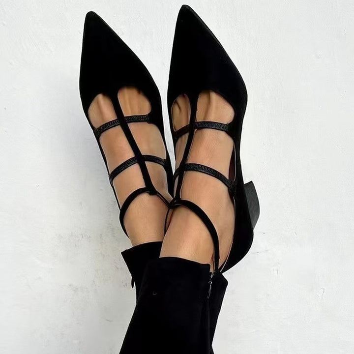 Abigail | Multi Strap Pointed Heels