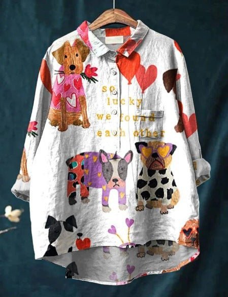 Ysabele – Button-Up Printed Blouse