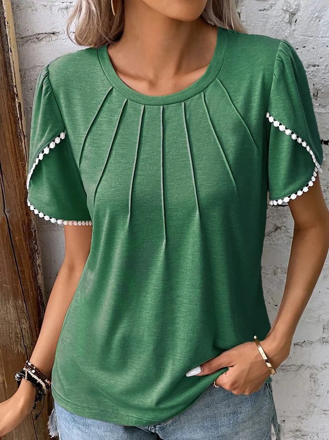 Letty – Relaxed Round-Neck Short-Sleeve Top