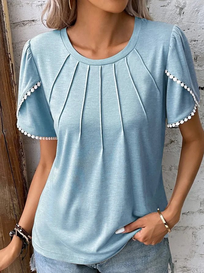 Letty – Relaxed Round-Neck Short-Sleeve Top