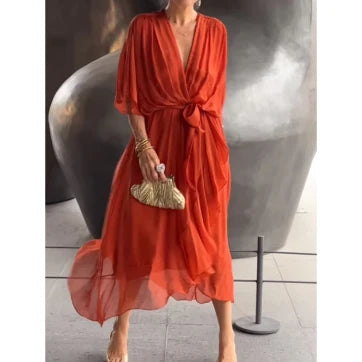 Hally™ Casual Chiffon Dress