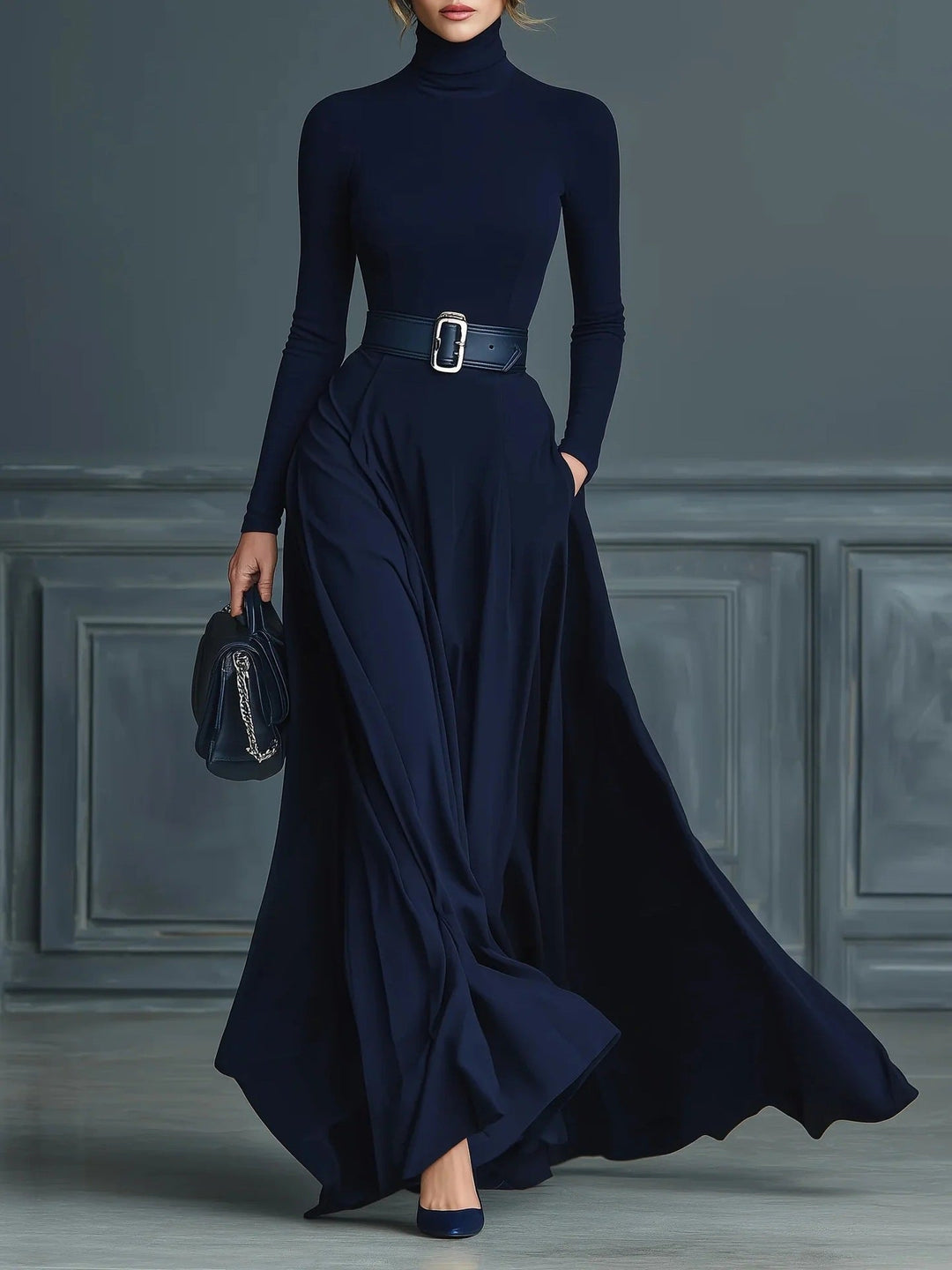 Carly | High-Neck Maxi Dress