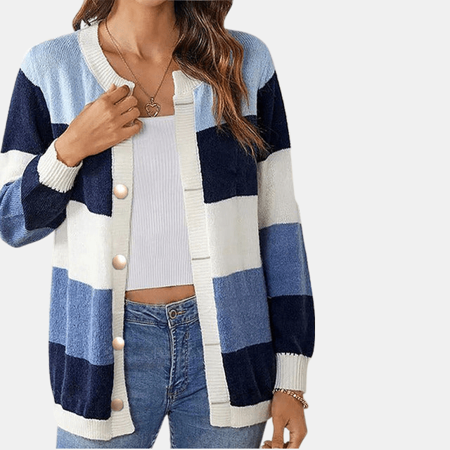 Phoebe – Knit Cardigan with Oversized Buttons