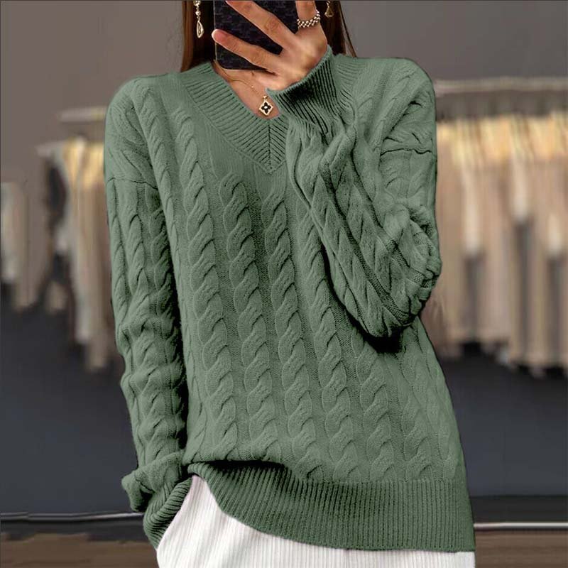 Quinn – Cable Knit Sweater Relaxed Fit